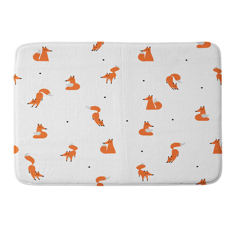 Robert Farkas Winter foxes Memory Foam Bath Mat